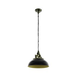 Eglo 79463 - Candeeiro suspenso PETRITOLI 1xE27/60W/230V preto