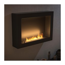 InFire - Lareira de parede BIO 80x56 cm preto