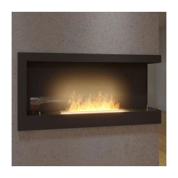 InFire - Lareira de canto BIO 45x90 cm 3kW preto