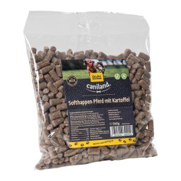 2x540g cavalo pedaços sem cereais Soft Caniland snacks para cães