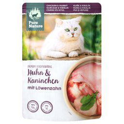 12x85g frango e coelho Feline Pure Nature saquetas para gatos