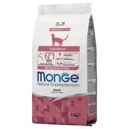 Pack económico: 3x1,5kg de Monge Monoprotein Sterilised dry cat food