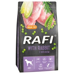 10kg de ração Rafi para cão adulto com coelho ração seca para cão