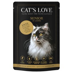 12x85g Senior pato Cat's Love comida húmida para gatos