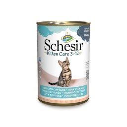 6x140g kitten atum com aloe Schesir comida húmida gatos