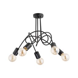 Candelabro integrado TANGO 5xE27/60W/230V preto
