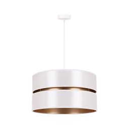 Duolla - Candeeiro suspenso DUO 1xE27/15W/230V diâmetro 40 cm branco/dourado