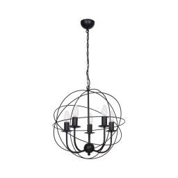 Candelabro GLOBE 5 5xE14/60W preto antigo