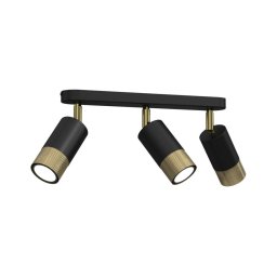 Foco LINK 3xGU10/8W/230V preto/latão