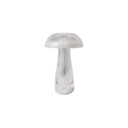 Lâmpada de mesa LED recarregável dimmável 1W 5V 3000-6000K 1800mAh transparente