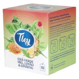 Tley Chá Verde, Mel, Limão & Ginseng - 10 saquetas