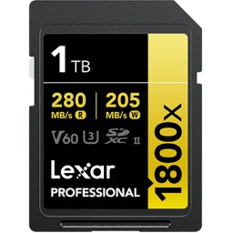 LEXAR Carto SDHC Gold Series UHS-II (1800x) 1TB V60