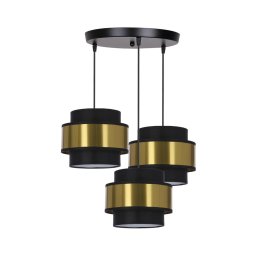 Candelabro suspenso PRESTIGE 3xE27/40W/230V dourada/preto