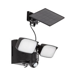 Rabalux 77091 - LED Solar de Parede LESZNO 2xLED/5W/3,7V IP54 preto