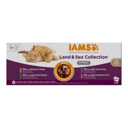 48x85g pack terra e mar em molho IAMS Delights saquetas gatos