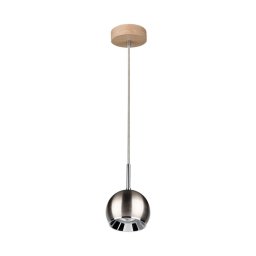 Spot-Light 5141174 - Candeeiro suspenso LED BALL WOOD 1xGU10/5W/230V carvalho mate