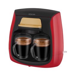 Sencor - Máquina de café com duas canecas 500W/230V vermelho/preto