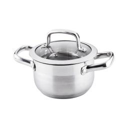 Lamart - Panela com tampa de aço inoxidável de 16 cm