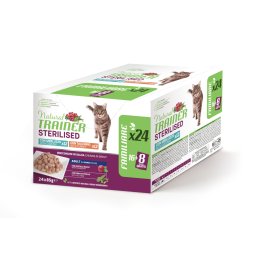 48x85g misto Adult Sterilised Natural Trainer comida húmida gatos