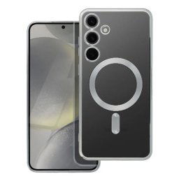 Capa Electro Mag compatível com MagSafe para Samsung S24 Plus prata