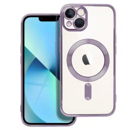 Capa Electro Mag compatível com MagSafe para Iphone 13 roxo