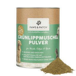 2x150g mexilhão de lábio verde em pó Paws & Patch suplementos cães