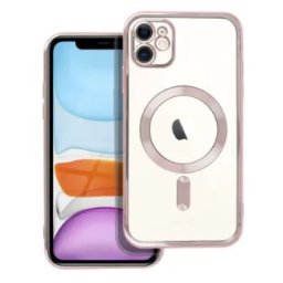 Capa Electro Mag compatível com MagSafe para Iphone 11 rose gold
