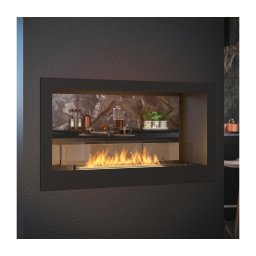 InFire - Lareira integrada BIO 90x50 cm 3kW bifacial