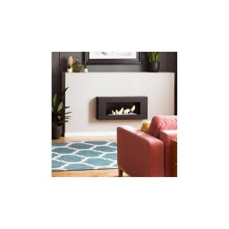 Kratki DELTA/FLAT/TUV - Lareira de parede BIO DELTA/FLAT 40x90 cm 1,5kW preta