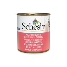 6x285g frango com cenouras latas Schesir comida húmida cães