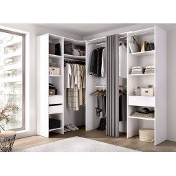 VESTIÁRIO COMPLETO DE CANTO COM GAVETAS PERGAMO