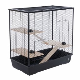 TIAKI Gaiola para ratos e chinchilas 100 x 54 x 100 cm pequeno animal