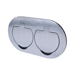 Solight 5B325 - Tomada dupla para chão embutida para exterior IP55 redonda