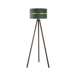 Duolla - Candeeiro de chão DUO 1xE27/60W/230V diâmetro 44 cm verde/castanho