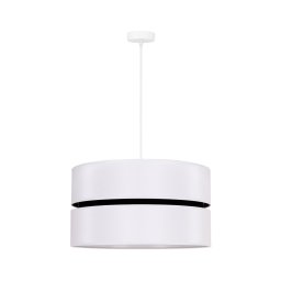 Duolla - Candeeiro suspenso DUO 1xE27/15W/230V diâmetro 40 cm branco/preto