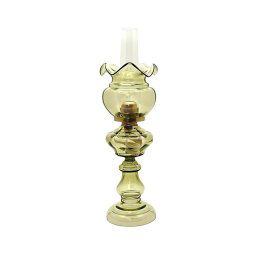 Candeeiro a óleo MARCELA 52 cm verde floresta com um abajur