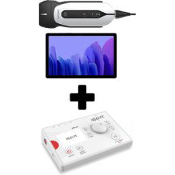 Pack poupança: Ecógrafo Portátil Chison SonoEye P2 com Sonda Linear de 7.5MHz, 40mm + Tablet Tablet Samsung Tab A7 de PRESENTE + APS e4 dispositivo de electrólisis percutánea terapêutica