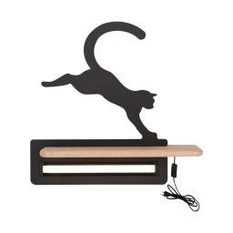 Candeeiro de parede para criança LED com prateleira JUMPING CAT LED/5W/230V