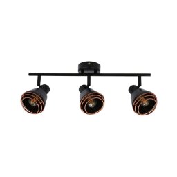 Foco NERIA 3xE14/40W/230V preto/cobre