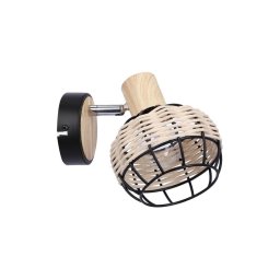 Foco de parede TAJGA 1xE14/40W/230V vime/preto