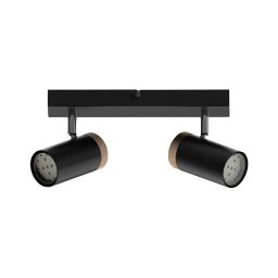 Foco LAGOS 2xGU10/15W/230V preto/castanho