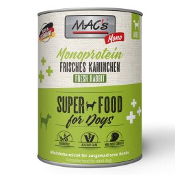24x800g coelho Sensitive Mono MAC's comida húmida para cão