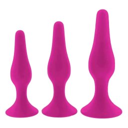 Conjunto Plugs Anais Training Kit Rosa, 10.5cm a 12.8cm, Ø2.5cm a Ø3.2cm