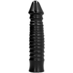 W All Black Pénis 26cm Ø5cm com Textura Realista, Material PVC