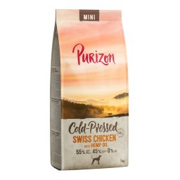 1kg Frango suíço Cold Pressed Mini Purizon ração cão