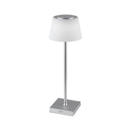 Rabalux 76013 - Lâmpada de mesa LED recarregável dimável TAENA 4W/3,7V IP44 prat