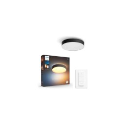 Philips - Candeeiro de teto LED regulável Hue ENRAVE M LED/19,2W/230V preto + comando remoto