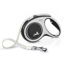 flexi New Comfort Trela extensível para cão M preta, 5 m