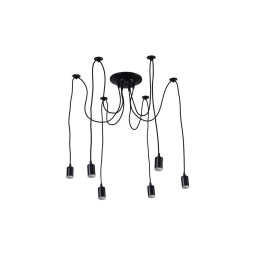 Cabo de carregamento 6xE27/60W/230V aranha preto