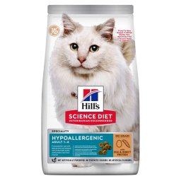 2x1,5kg ovo e insetos Adult Hypoallergenic No Grain Hill's Science Plan ração gatos